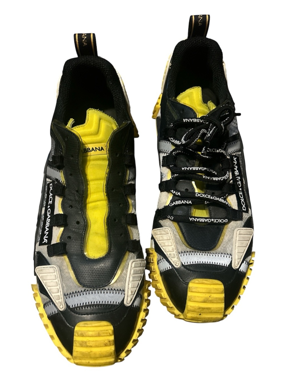 Dolce & Gabbana Black and Yellow Trail-Inspired Sneakers